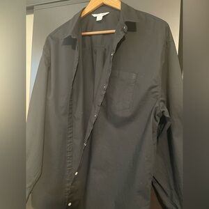 Old Navy - Boyfriend Black Button-Down Shirt